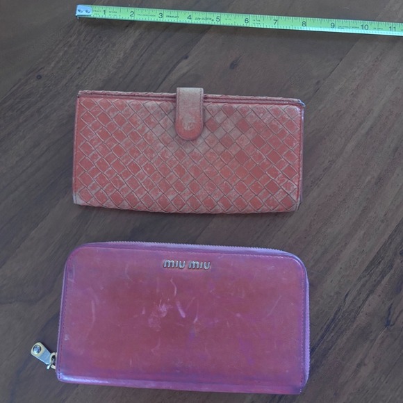 Authentic Bottega Veneta Woven Wallet Miu Miu Leather Wallet Bundle Designer Lot - Picture 15 of 16